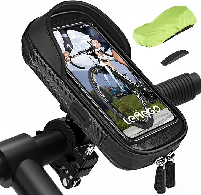 Handyhalterung Fahrrad Wasserdicht mit Regenhaube bei Amazon